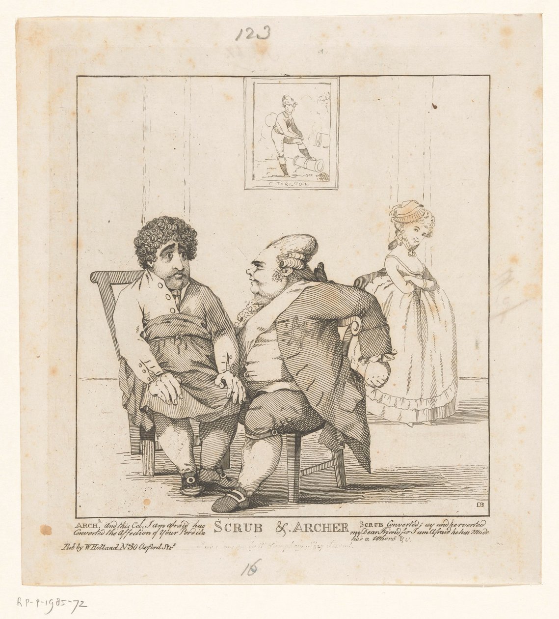 Spotprent op Charles Fox ve Frederick North, 1783 Ovma ve Okçu (nesne üzerindeki başlık) by John Boyne
