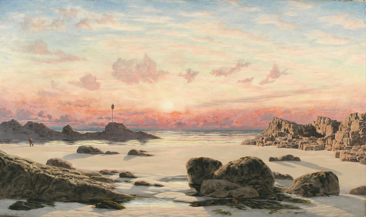 Gün Batımında Bude Kumları, 1874 by John Brett