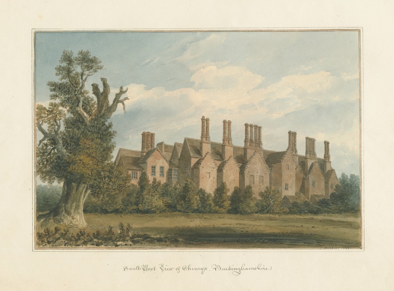 Buckinghamshire - Chenies Salonu by John Buckler