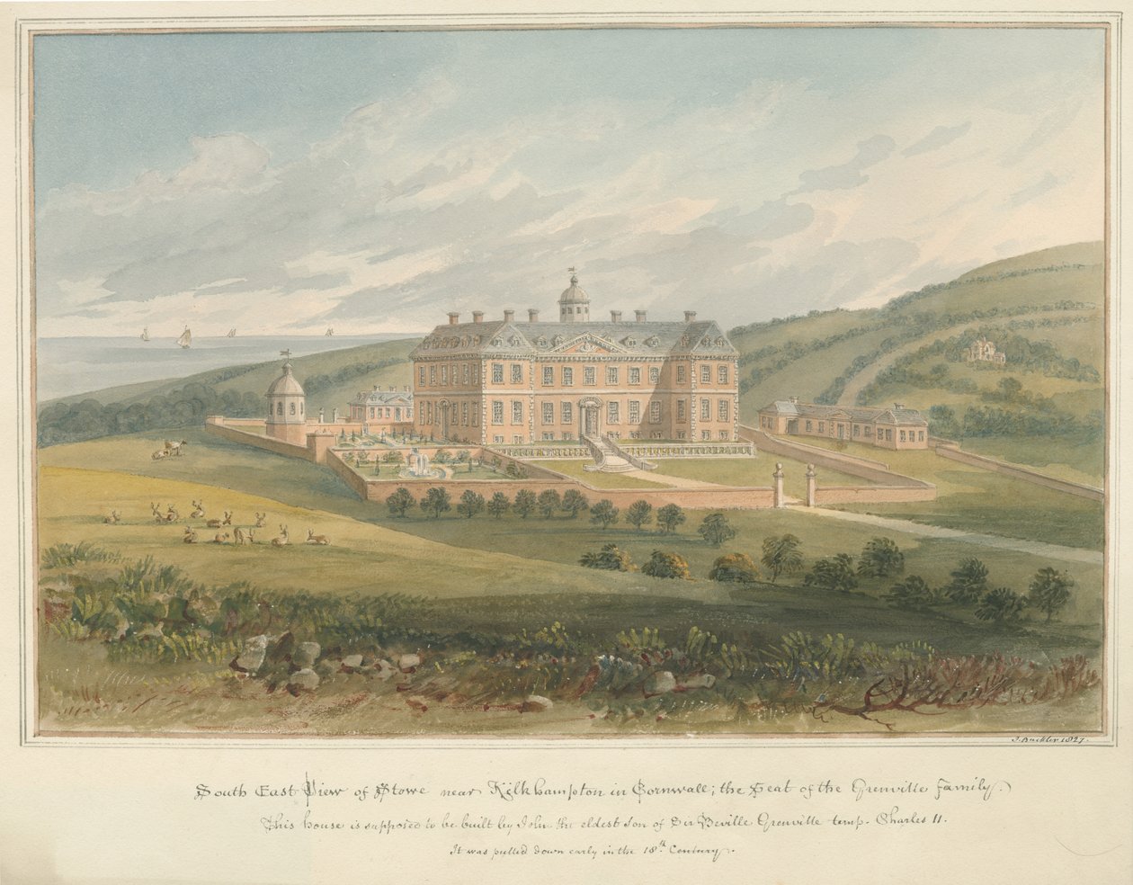 Cornwall - Kilkhampton - Stowe by John Buckler