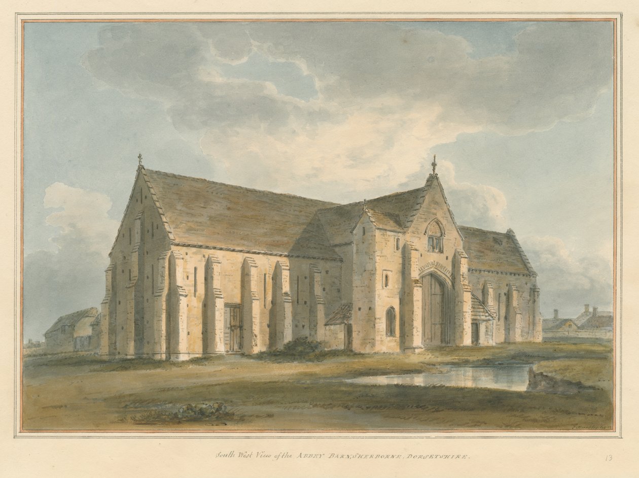 Dorset - Sherborne - Manastır Ahırı by John Buckler