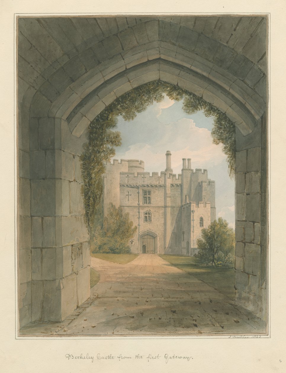 Gloucestershire - Berkeley Kalesi, 1823 by John Buckler