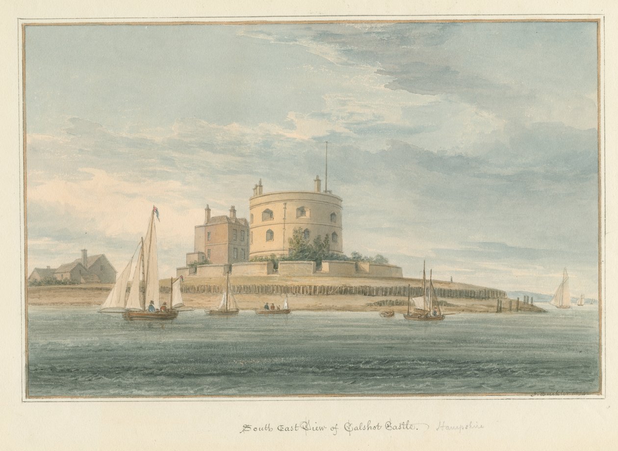 Hampshire - Calshot Kalesi, 1824 by John Buckler