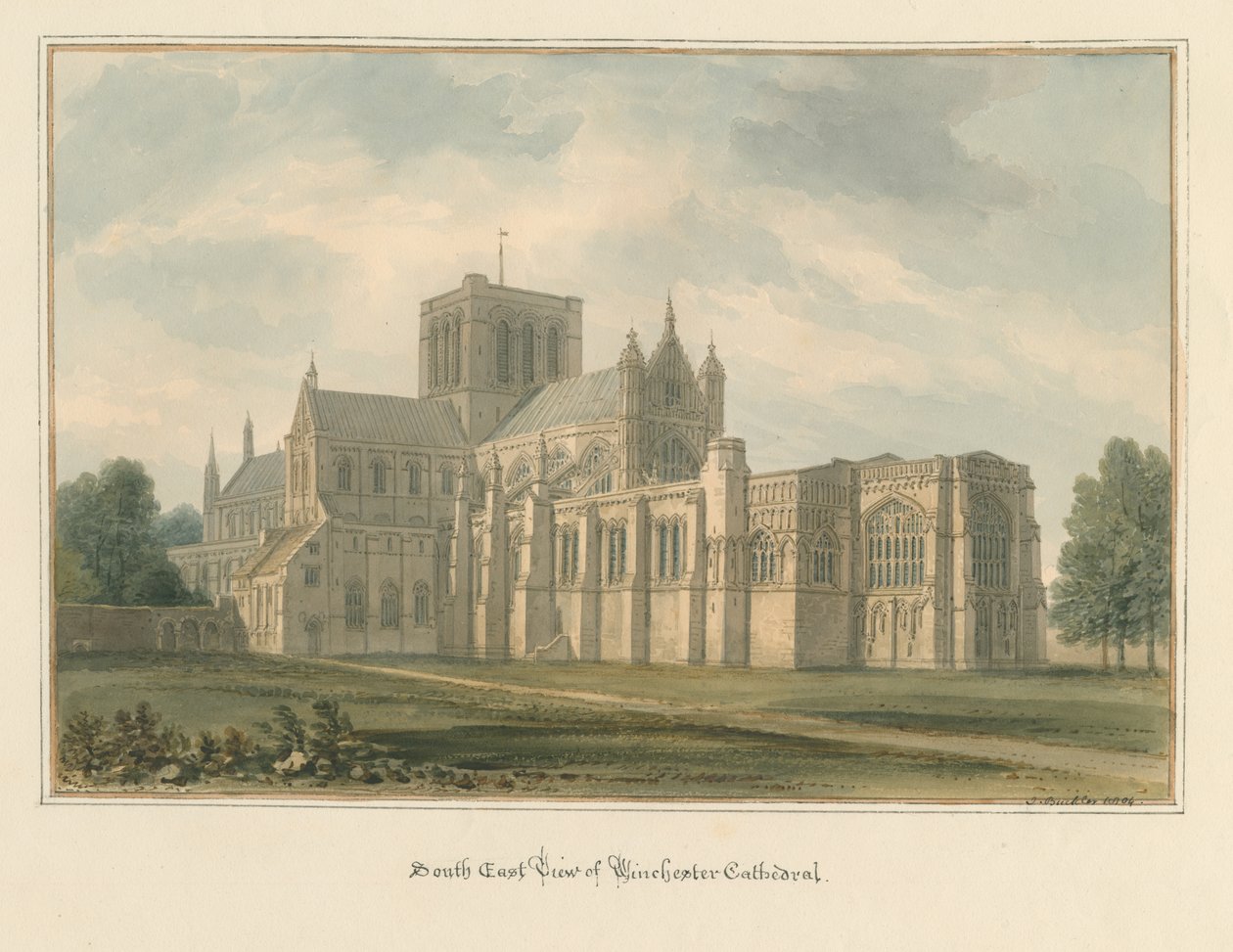 Hampshire - Winchester Katedrali, 1824 by John Buckler