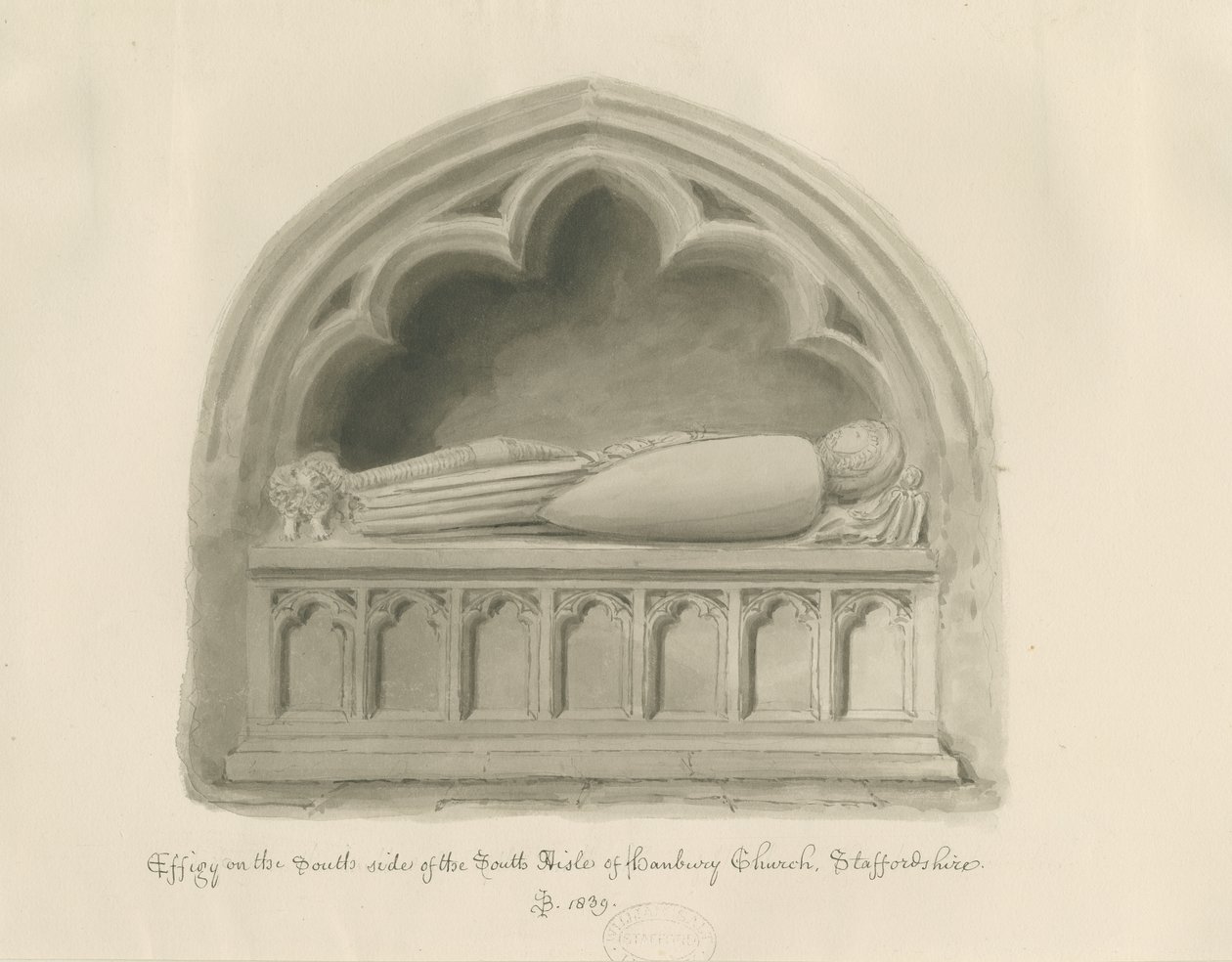 Hanbury Kilisesi - Effigy [Sir John Hanbury