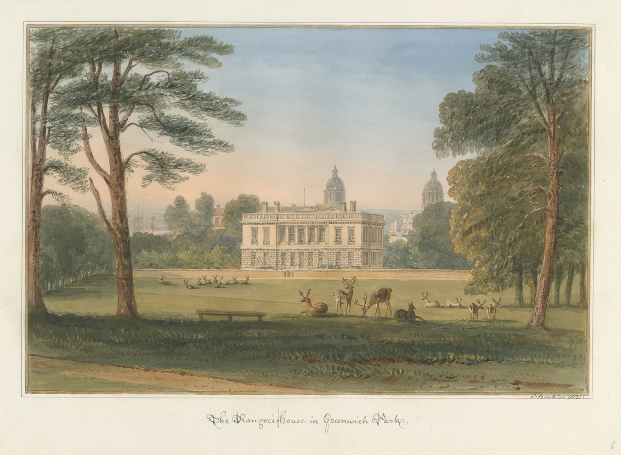 Kent - Greenwich Parkı - Korucunun Evi, 1831 by John Buckler