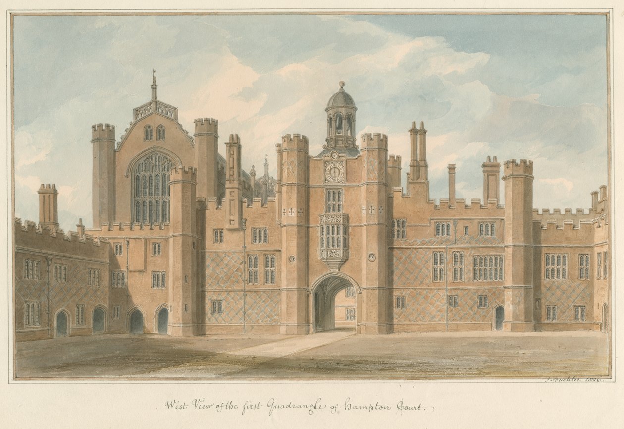 Middlesex - Hampton Court - Birinci Dörtgen, 1826 by John Buckler