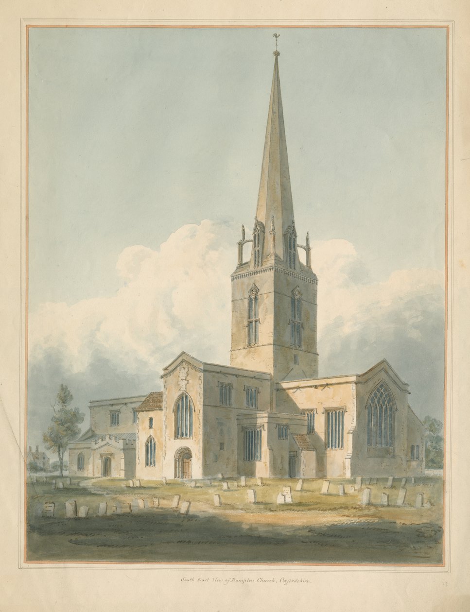 Oxfordshire - Bampton Kilisesi, 1802 by John Buckler