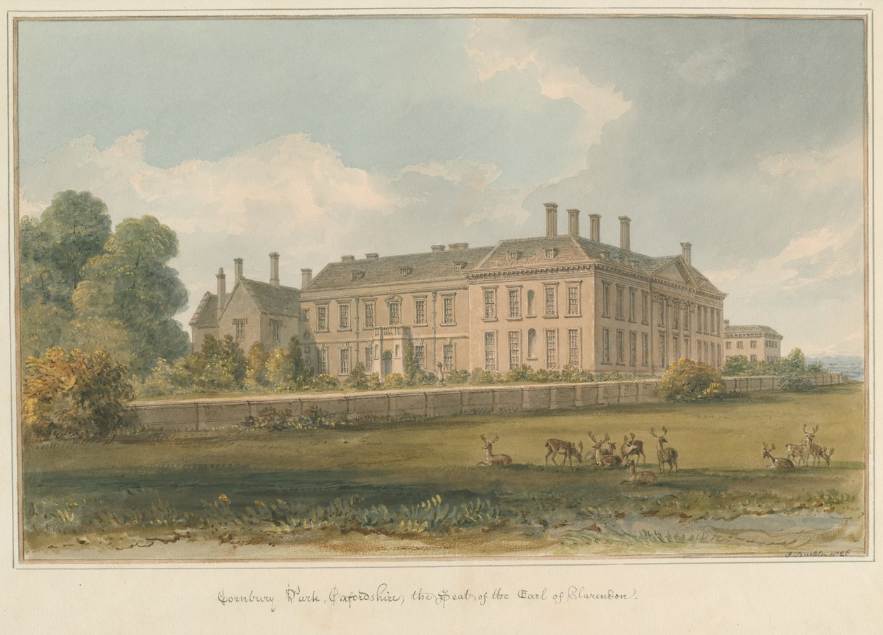 Oxfordshire - Cornbury Parkı, 1826 by John Buckler
