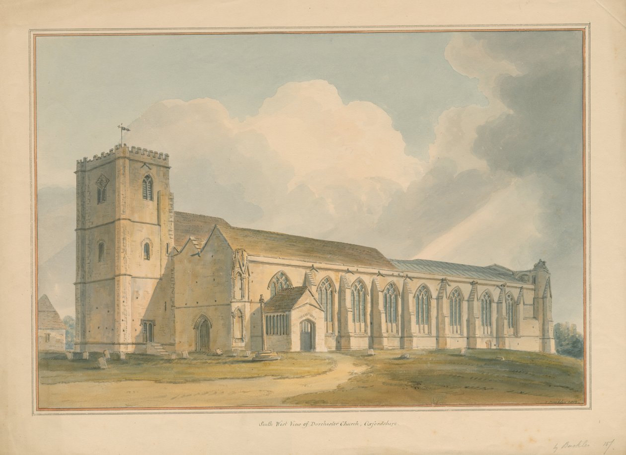 Oxfordshire - Dorchester Kilisesi, 1803 by John Buckler