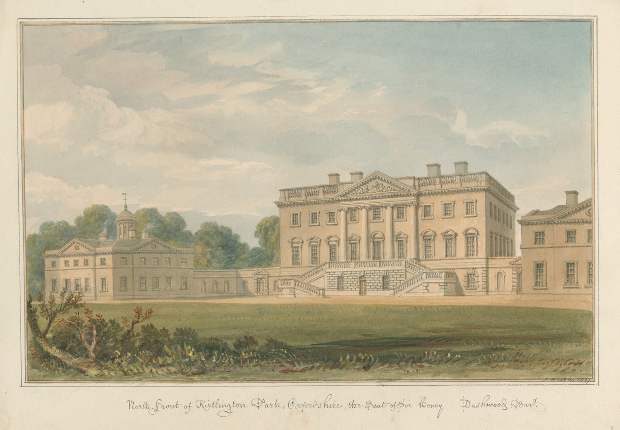 Oxfordshire - Kirtlington Parkı, 1827 by John Buckler