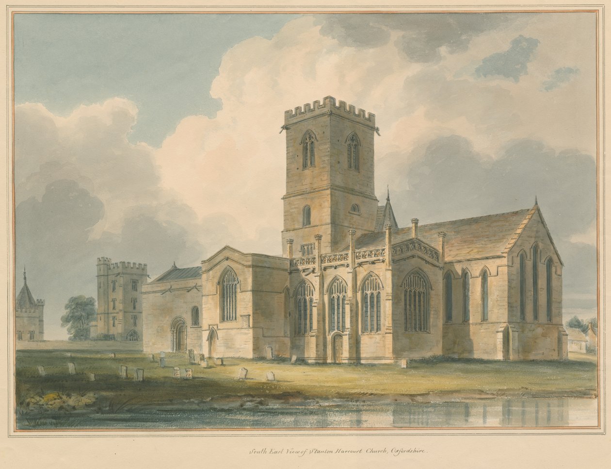 Oxfordshire - Stanton Harcourt Kilisesi, 1830 by John Buckler