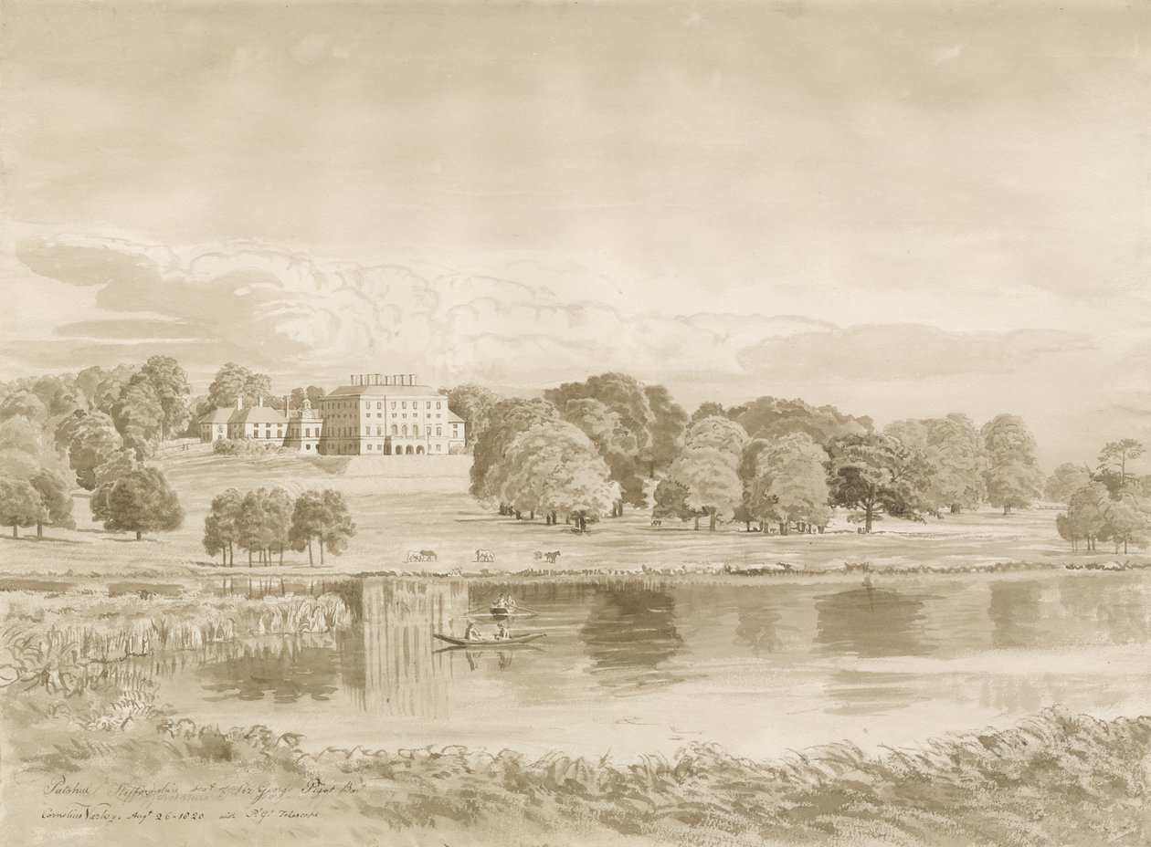 Pathshull Evi: sepya yıkama çizimi, 26 Ağu 1820 by John Buckler