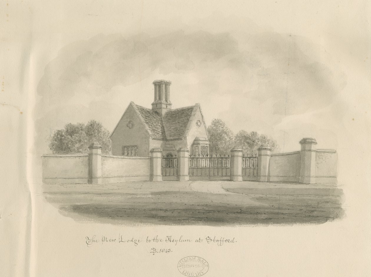 Stafford - İlticaya Yeni Loca: sepya çizimi, 1843 by John Buckler
