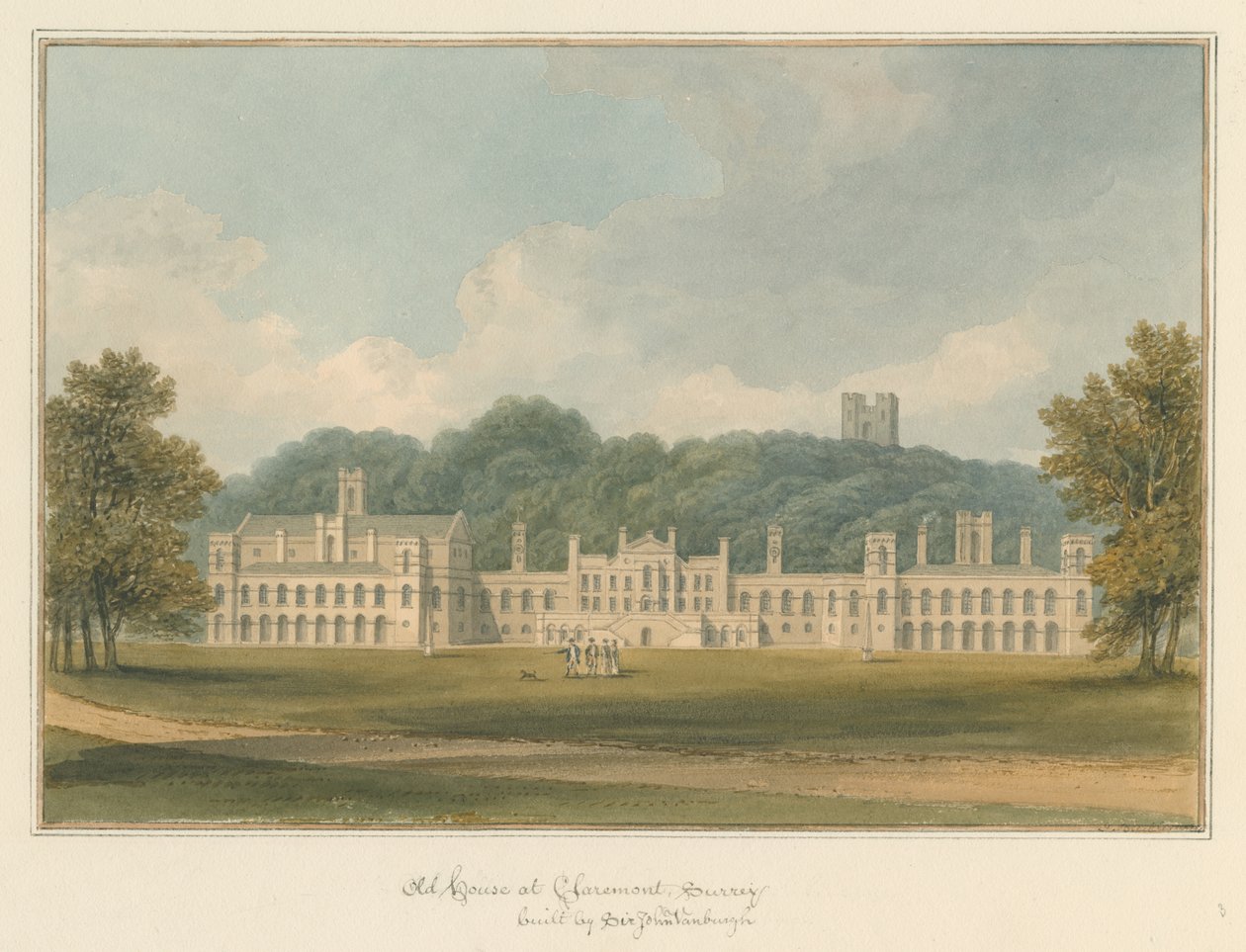 Surrey - Claremont - Eski Ev, 1824 by John Buckler