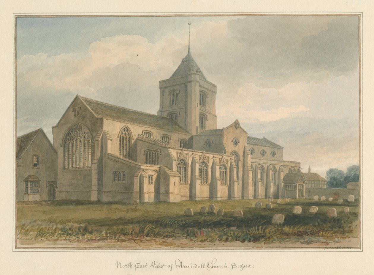 Sussex - Arundel Kilisesi, 1804 by John Buckler