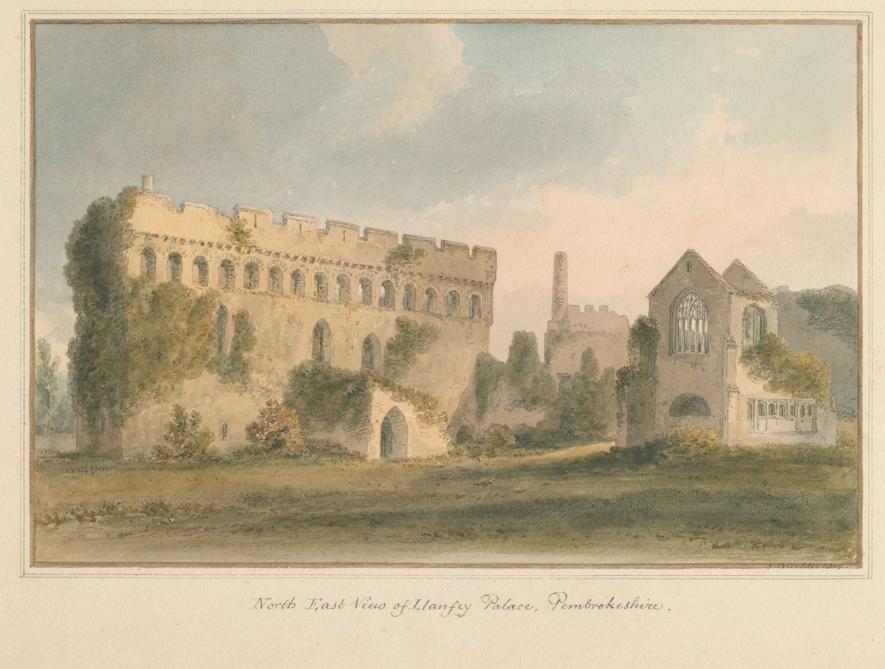 Galler - Pembrokeshire - Lamphey Sarayı, 1815 by John Buckler