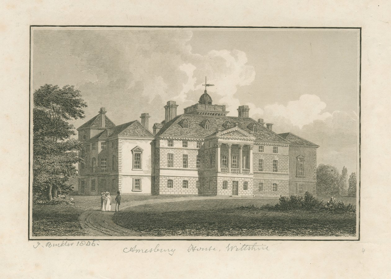 Wiltshire - Amesbury Evi: gravür by John Buckler