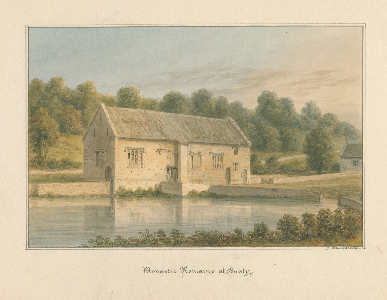 Wiltshire - Ansty - Manastır Kalıntıları, 1817 by John Buckler