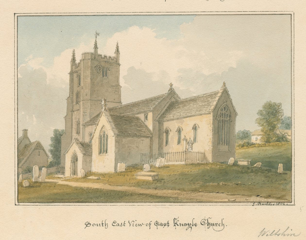 Wiltshire - Knowle Kilisesi, 1804 by John Buckler