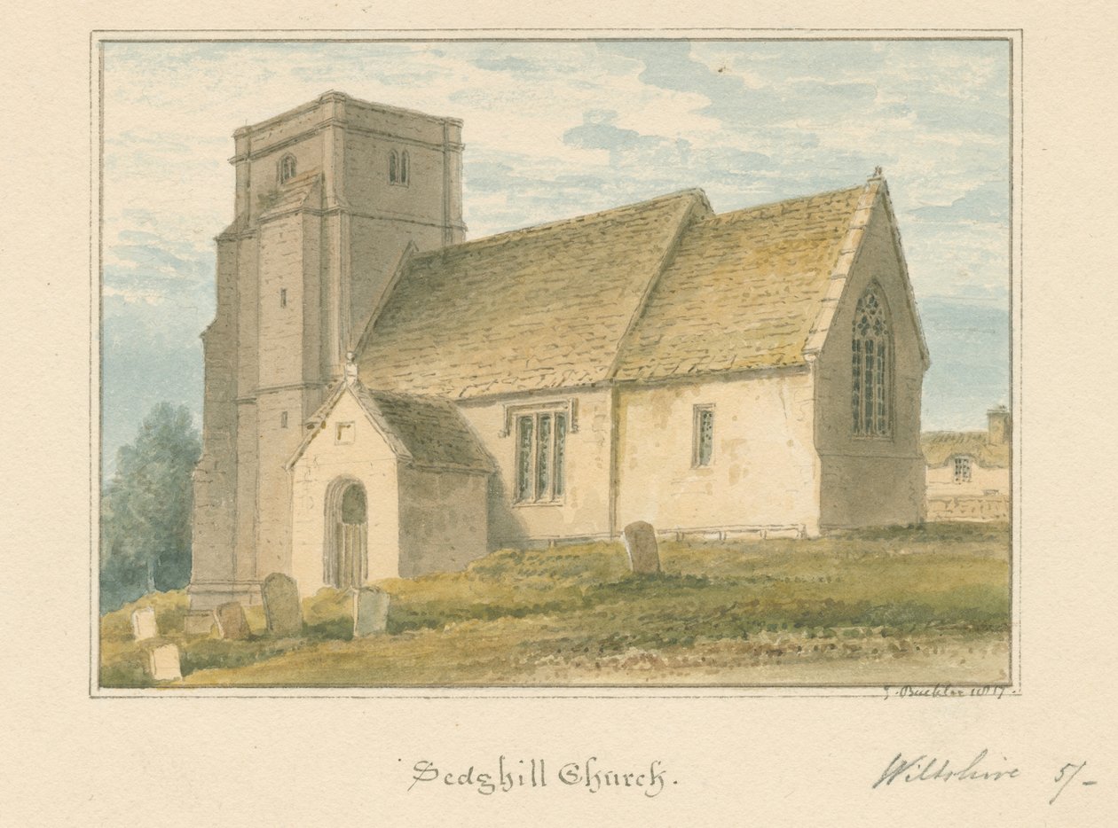 Wiltshire - Sedgehill Kilisesi, 1817 by John Buckler