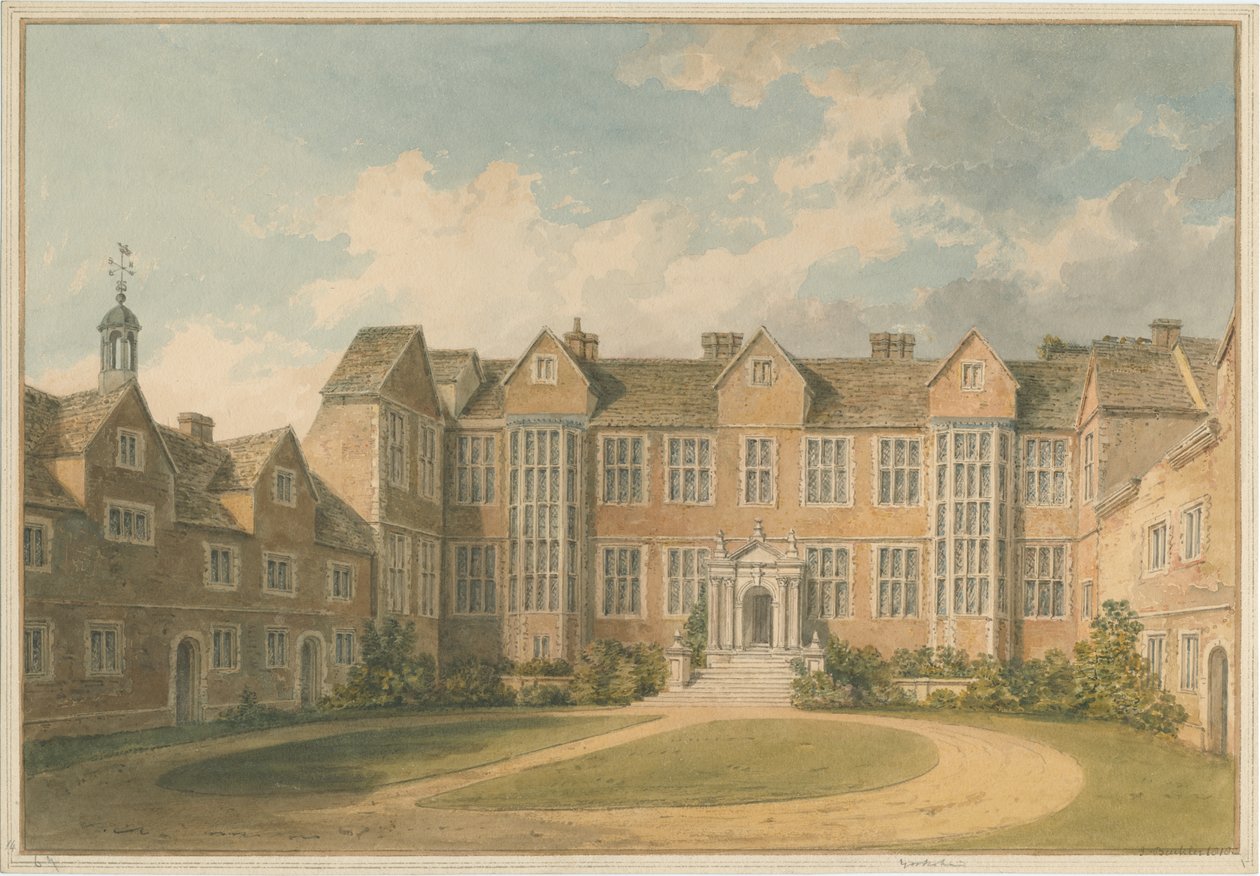 Yorkshire - York - Heslington Evi İç Mekanı, 1818 by John Buckler