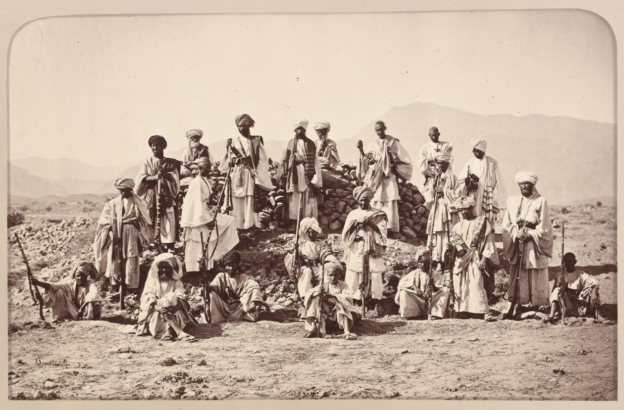 ?Afridi Picket yakın mesafede Jumrood, Khyber ve Rotass?, 1879 dolaylarında by John Burke