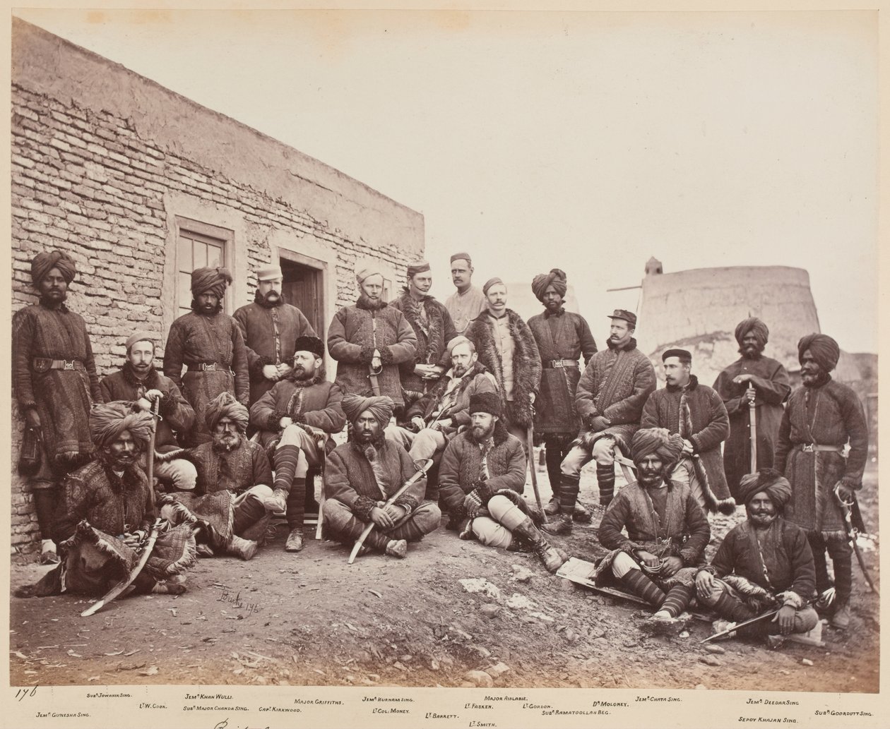 İngiliz ve Yerli Subaylar, 3. Sihler, 1879 by John Burke