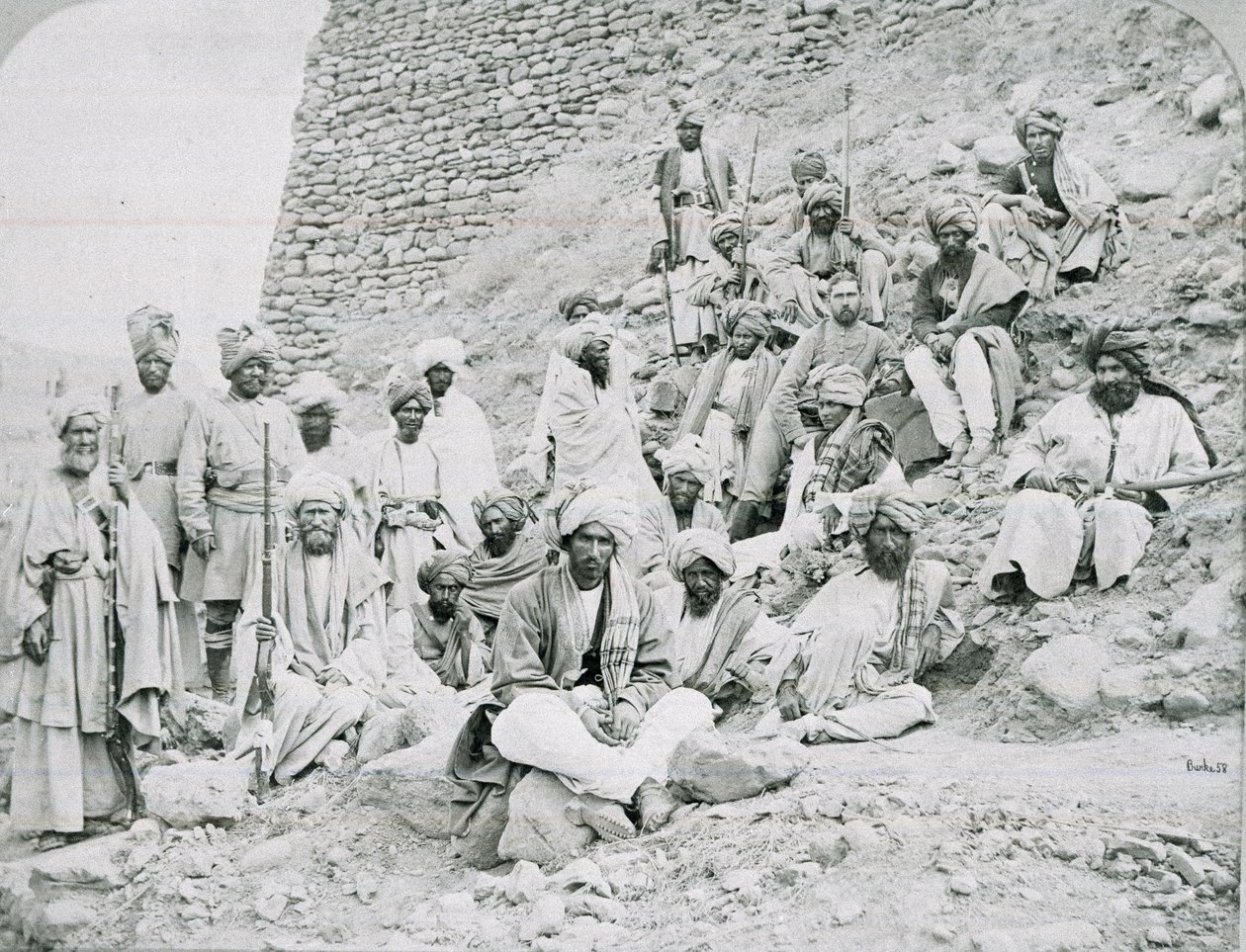 Hayber Reisleri ve Hanları, Jamrud Kalesi, Kuzey Batı Sınırı, 1878 dolaylarında by John Burke