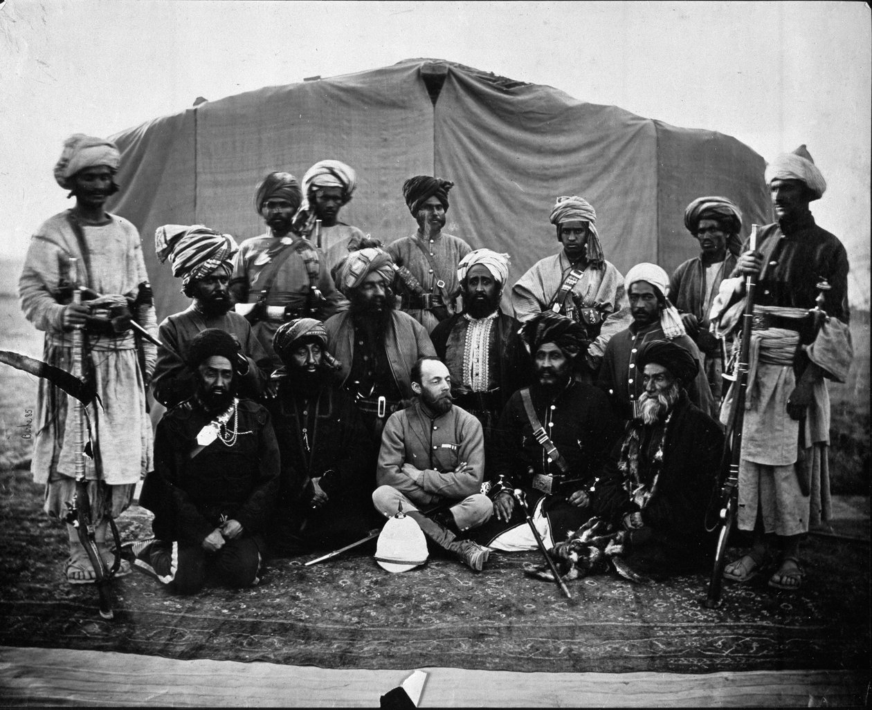 Sirdars ve Kunae Synd ile Binbaşı Cavagnari, 1878 dolaylarında by John Burke