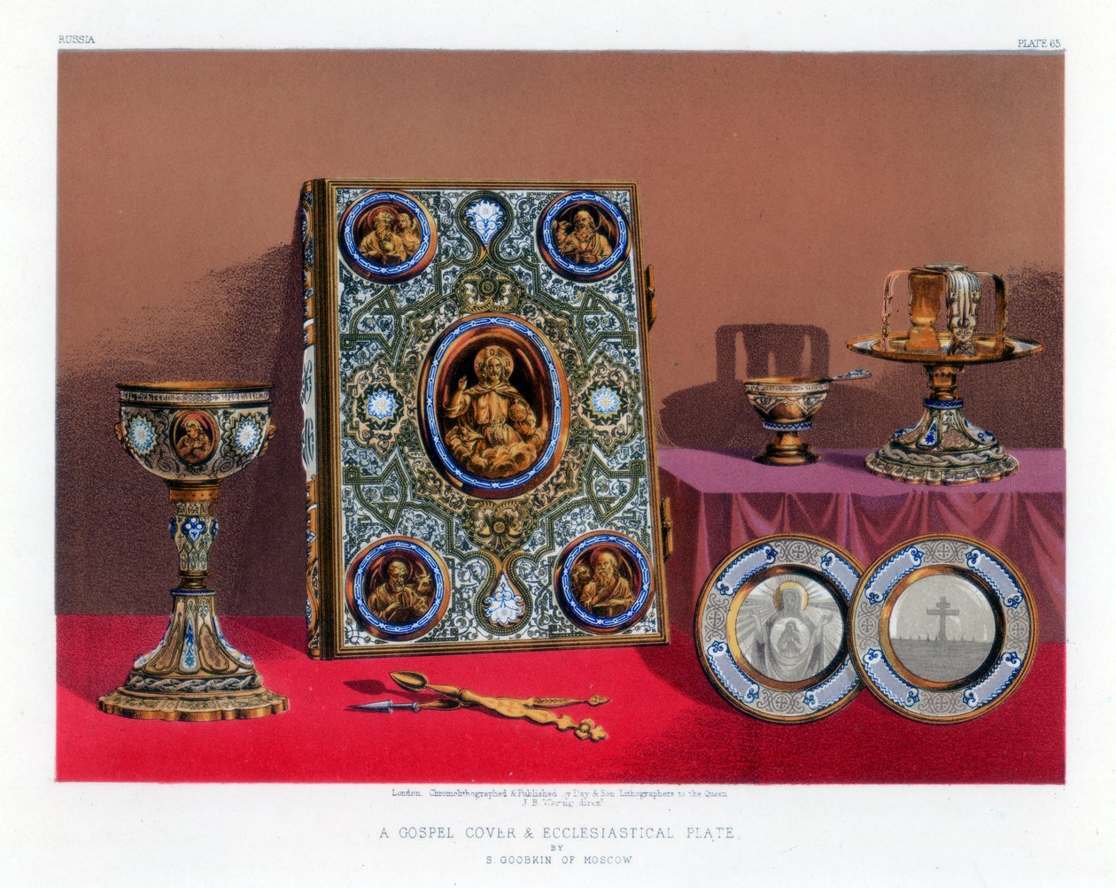 Bir İncil Örtüsü ve Kilise Levhası, 19. yüzyıl by John Burley Waring