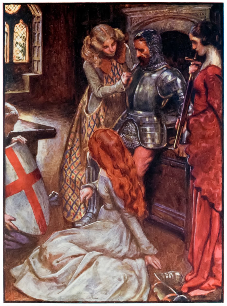 Hacılardan Silahlı Hıristiyan Bu Dünyadan Gelecek Olanlara İlerleme John Bunyan (1628-1688) Çizim Byam Shaw (1872-1919), Hıristiyan Saray