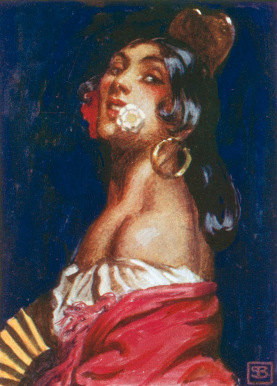 George Bizet, Carmen (renkli taş baskı) by John Byam Liston Shaw
