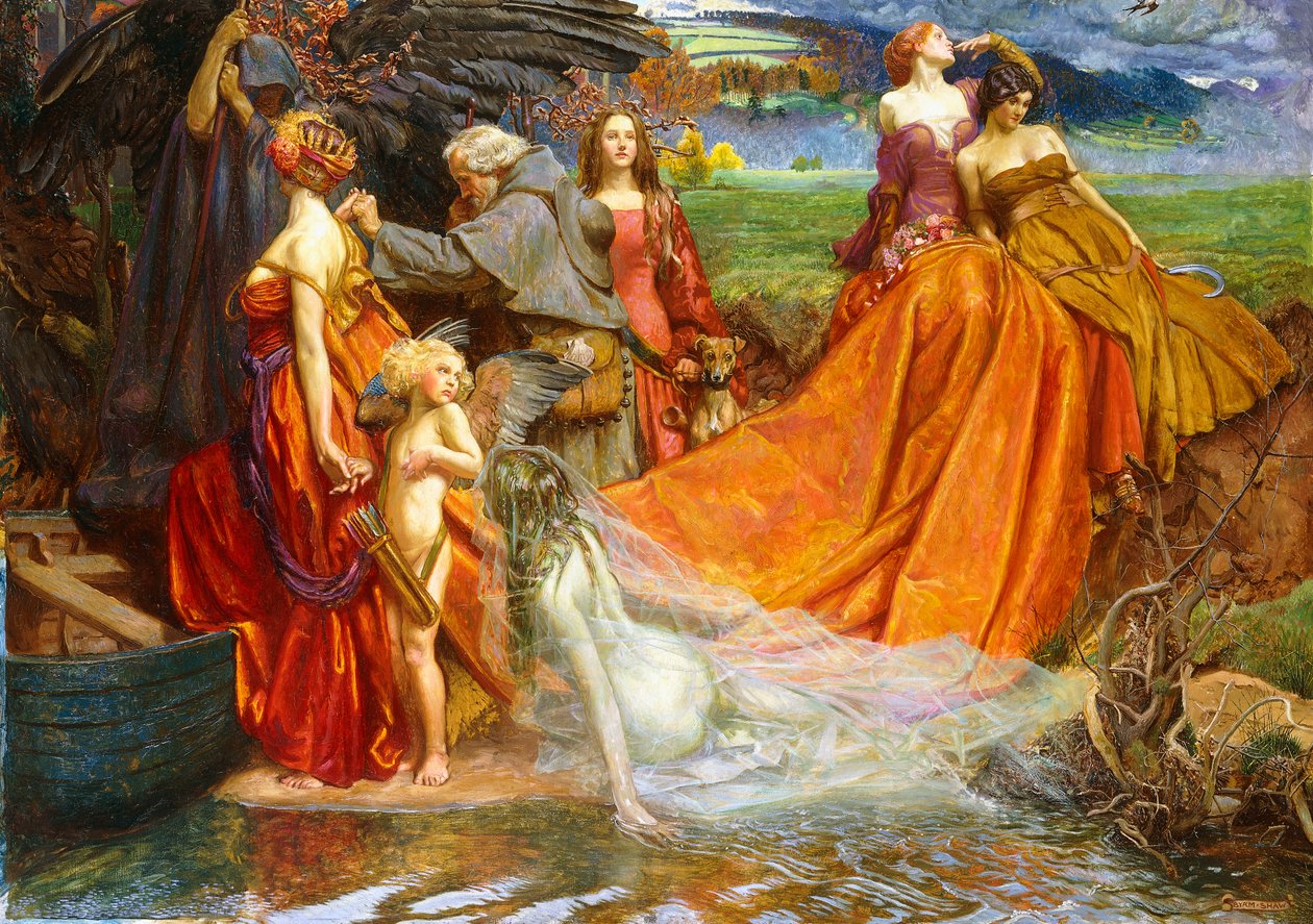 "Şimdi Hacı Yılı fuarı Sonbahar"ın Ücreti", by John Byam Liston Shaw
