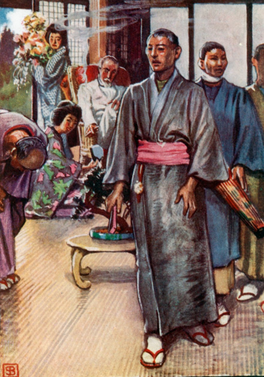 Puccini, Madam Butterfly (renkli taş baskı) by John Byam Liston Shaw