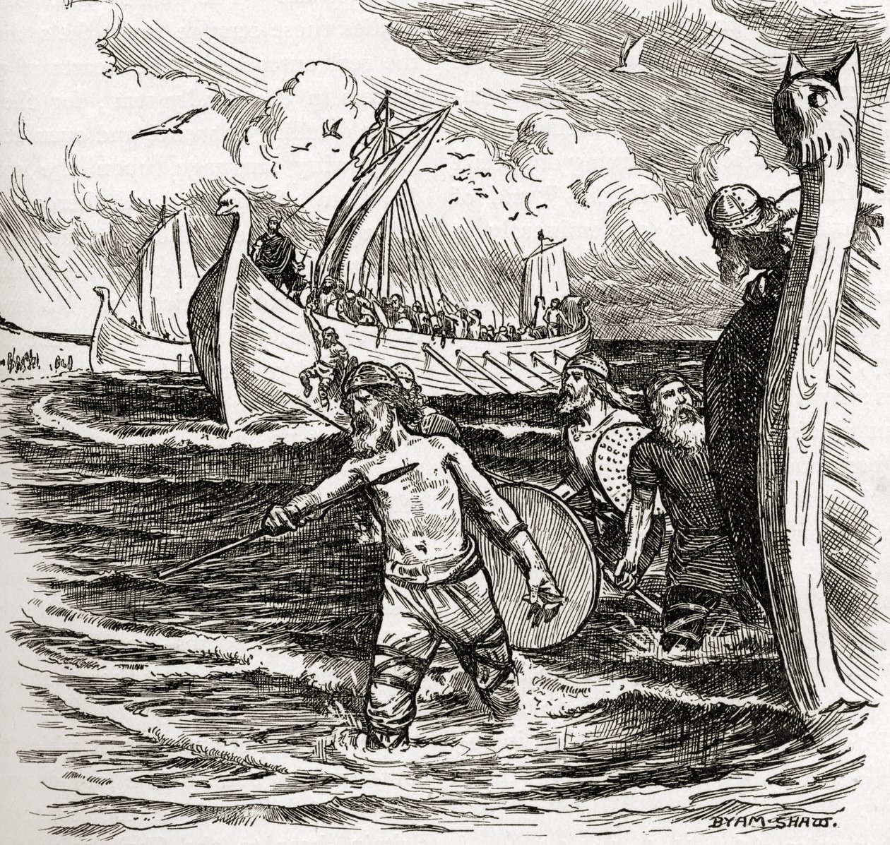 The Land of the Landing at the Isle of Thanet, Kent, İngiltere, MS 449, 