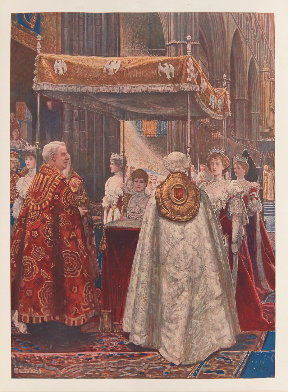 Kraliçe Alexandra'nın meshedilmesi by John Byam Liston Shaw