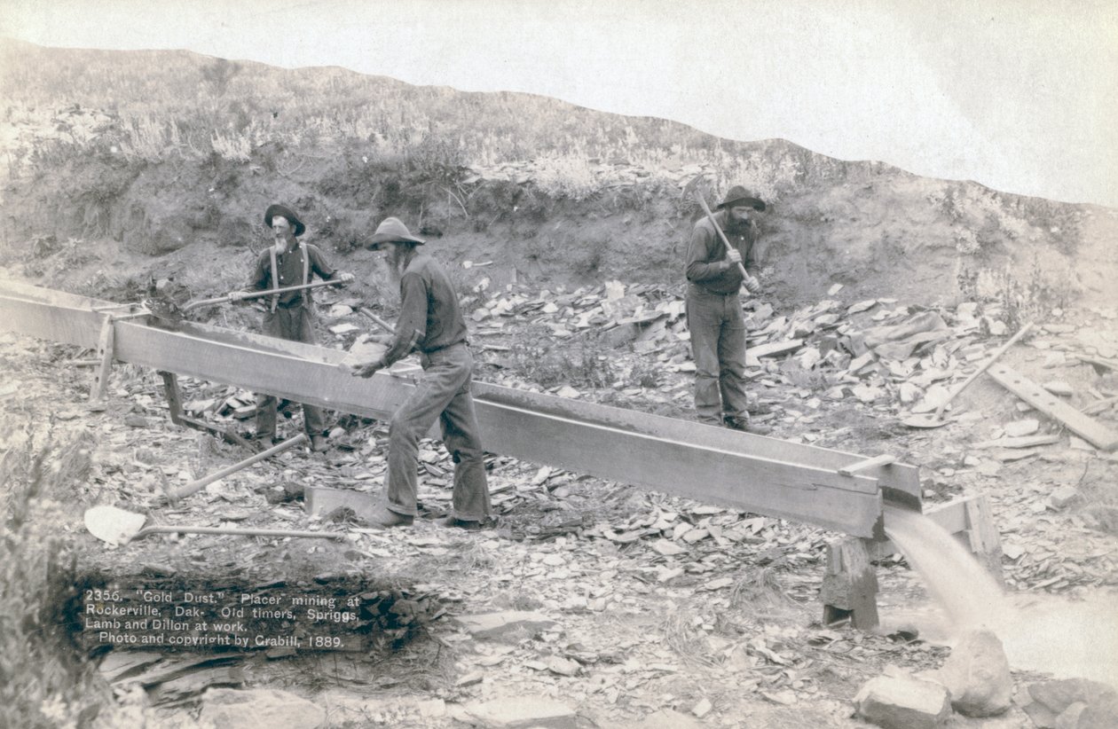 Altın plaser madenciliği, Rockerville by John C. H. Grabill