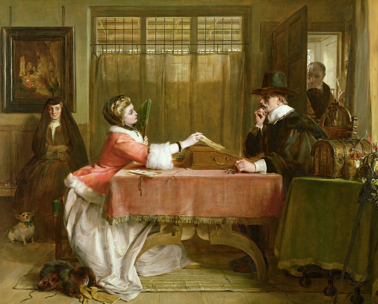 Bankacının Özel Odası, Borç Pazarlığı, 1870 by John Callcott Horsley