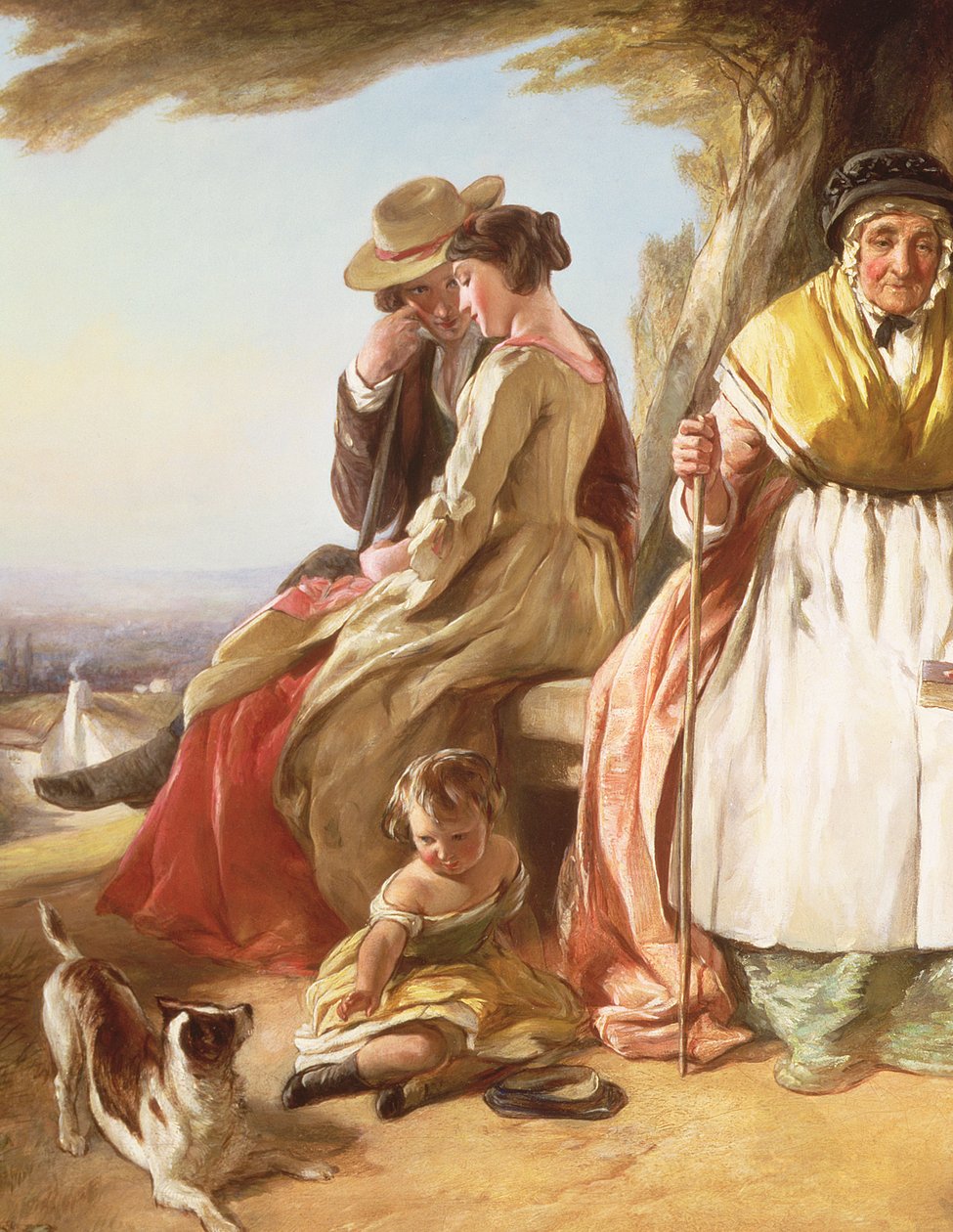 Gençlik ve Yaş, aşıkların detayı (59345 detayı) by John Callcott Horsley
