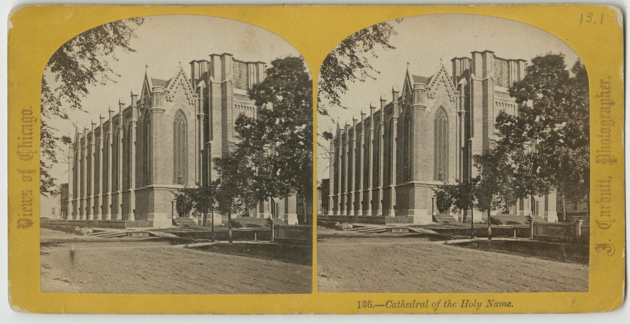 Kutsal Ad Katedrali, Chicago, c.1870 by John Carbutt