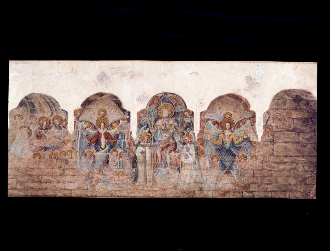 Papaz Evi'ndeki duvar resimlerinin incelenmesi (kağıt üzerine suluboya) by John Carter