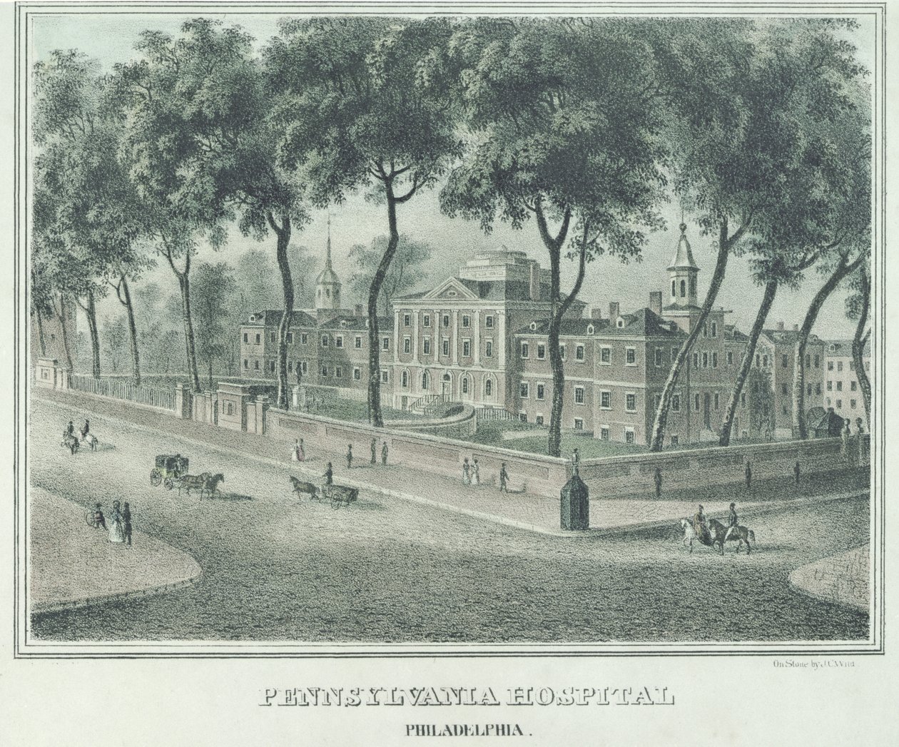 Pensilvanya Hastanesi, 1838 by John Caspar Wild