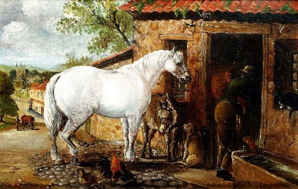 Bir demirci tarafından bir Gri kısrak by John Charlton