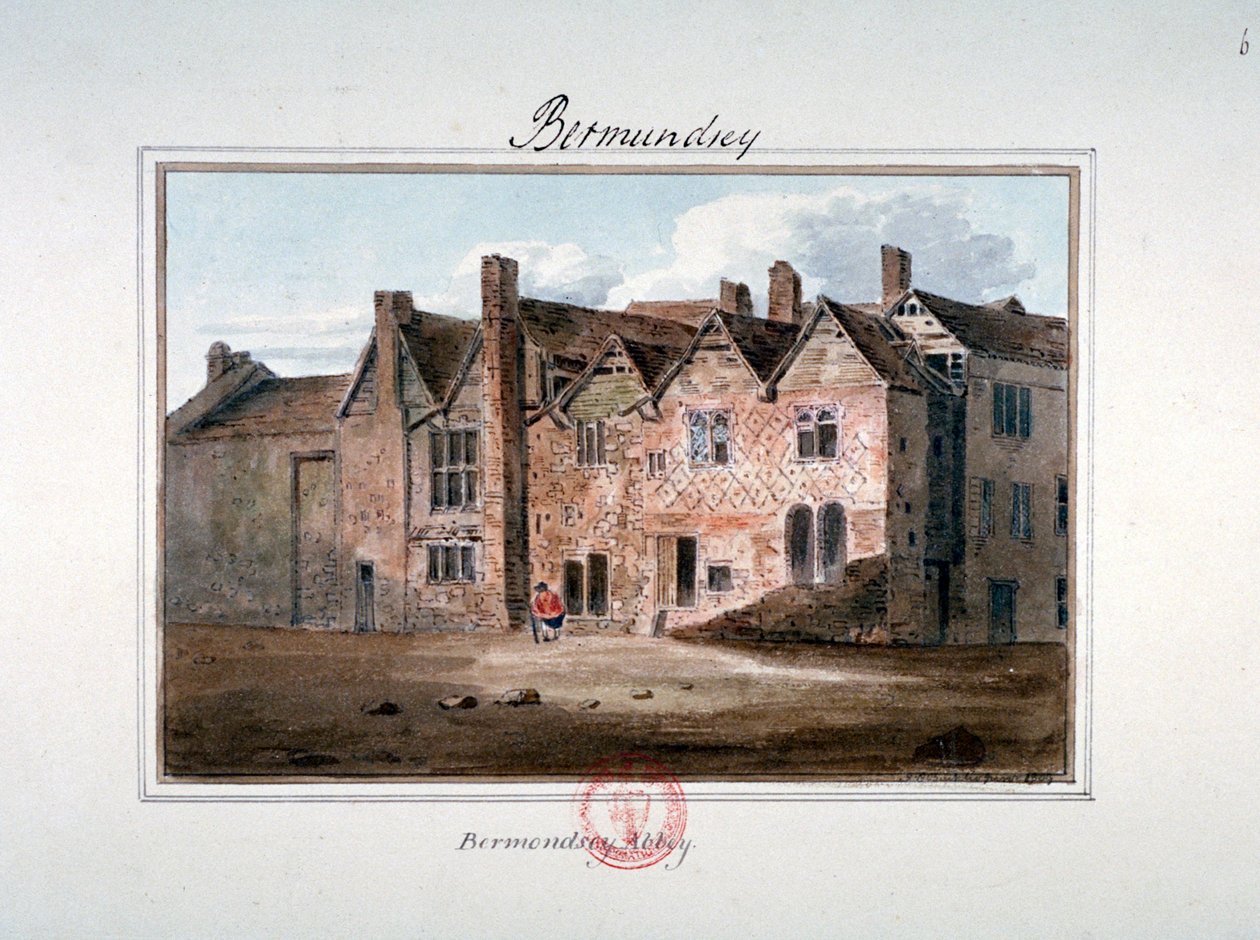 Aziz Kurtarıcı Manastırı, Bermondsey, Londra, 1809 by John Chessell Buckler