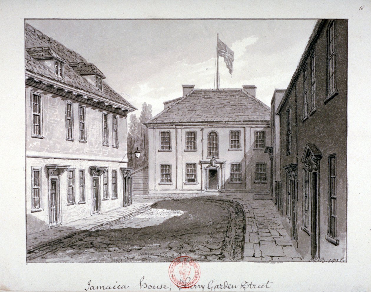 Jamaika Evi, Cherry Garden Caddesi, Bermondsey, Londra, 1826 by John Chessell Buckler