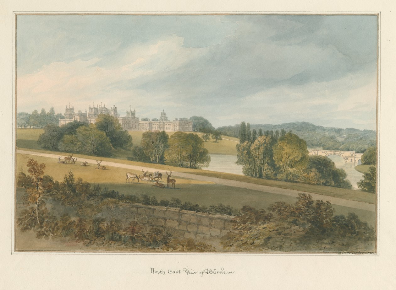 Oxfordshire - Blenheim [Saray], 1823 by John Chessell Buckler
