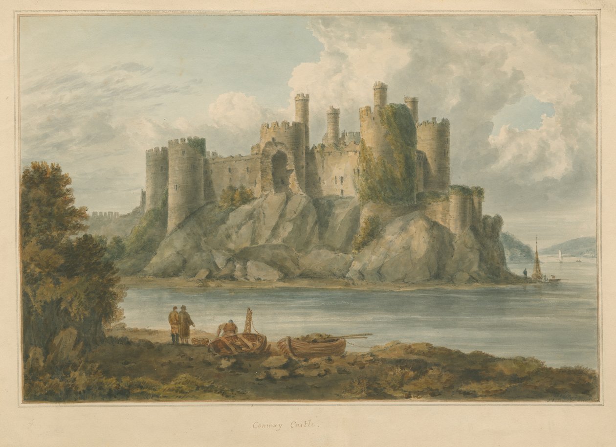Galler - Carnarvonshire - Conway Kalesi, 1810 by John Chessell Buckler
