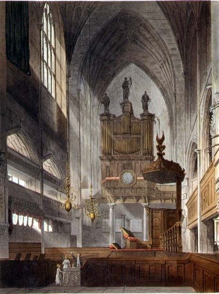 Manastırın içi, John Hill (1770-1850) pub tarafından oyulmuş 