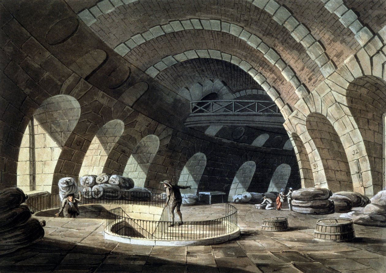 Paris'te mısır takası, gravür, 19. yüzyılın başları by John Claude (after) Nattes